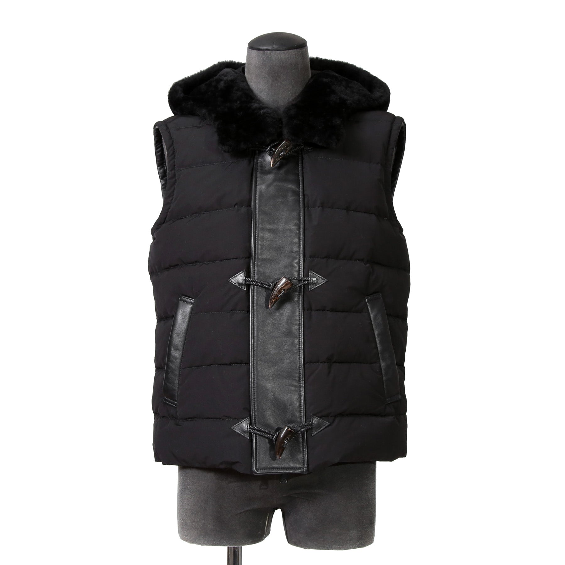 LANVIN collection × EMMETI / ランバン コレクション エンメティ コラボ / 2023AW MOUTON DUFFEL DOWN VEST /size 50 (BLACK)