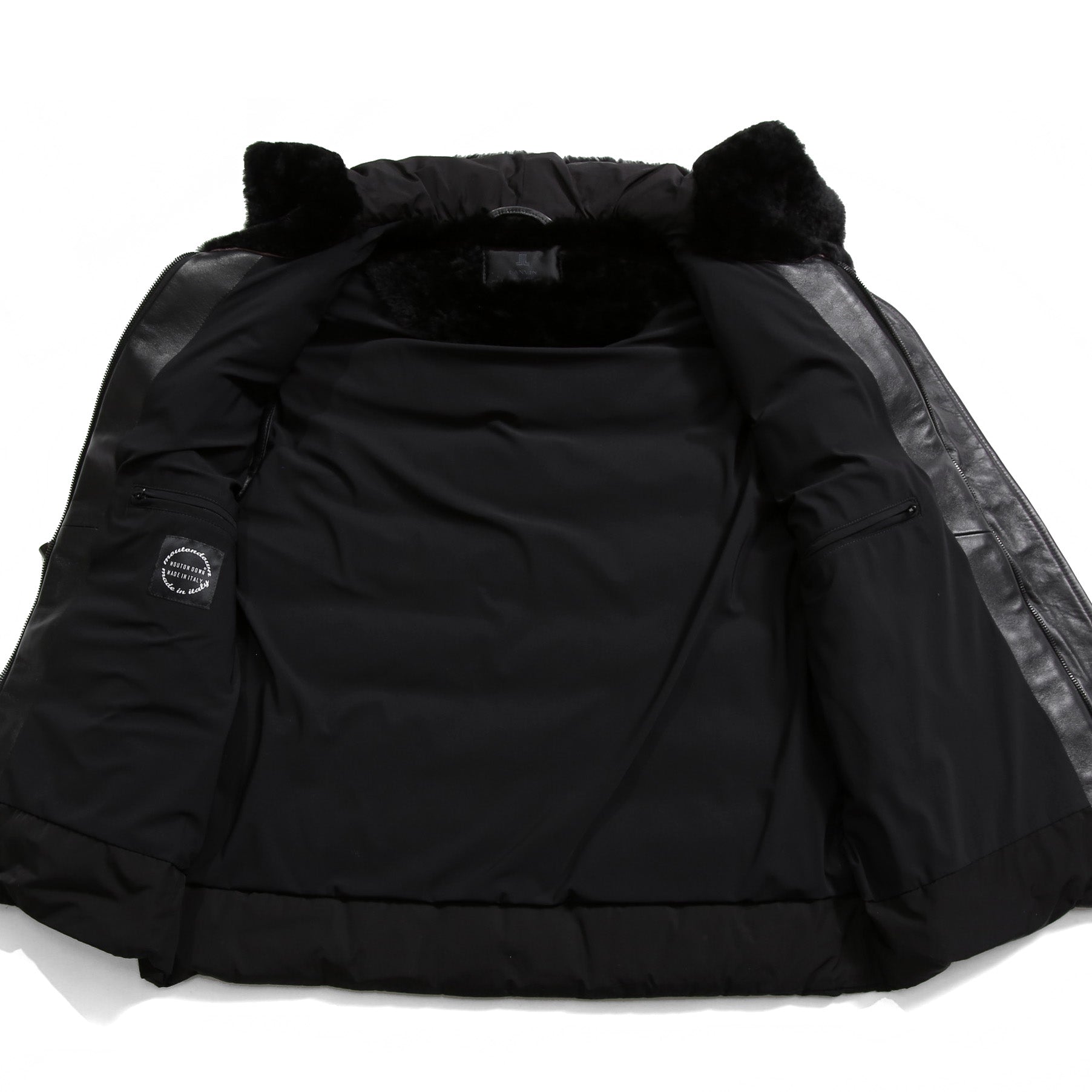 LANVIN collection × EMMETI / ランバン コレクション エンメティ コラボ / 2023AW MOUTON DUFFEL DOWN VEST /size 50 (BLACK)