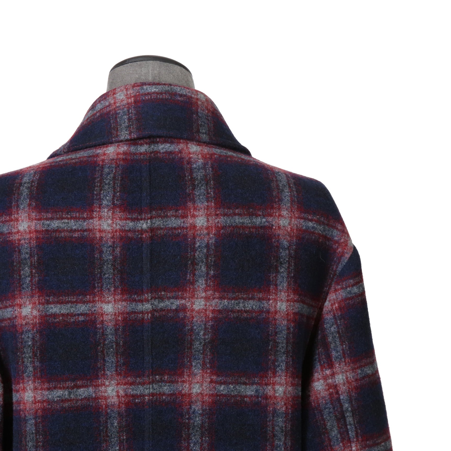 ETRO エトロ / 22AW チェック柄 ラシャ ウール混紡 コート / size 48 (マルチカラー)