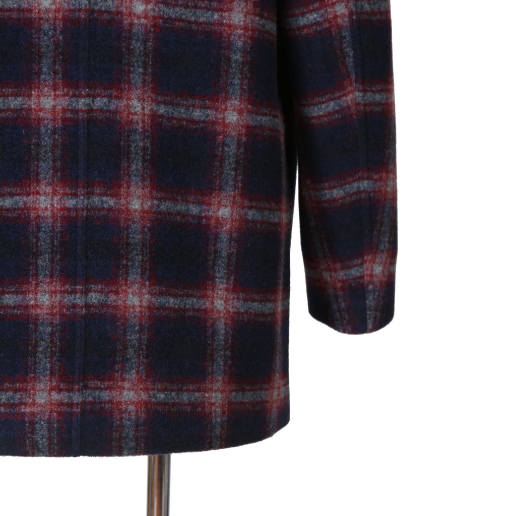 ETRO エトロ / 22AW チェック柄 ラシャ ウール混紡 コート / size 48 (マルチカラー)