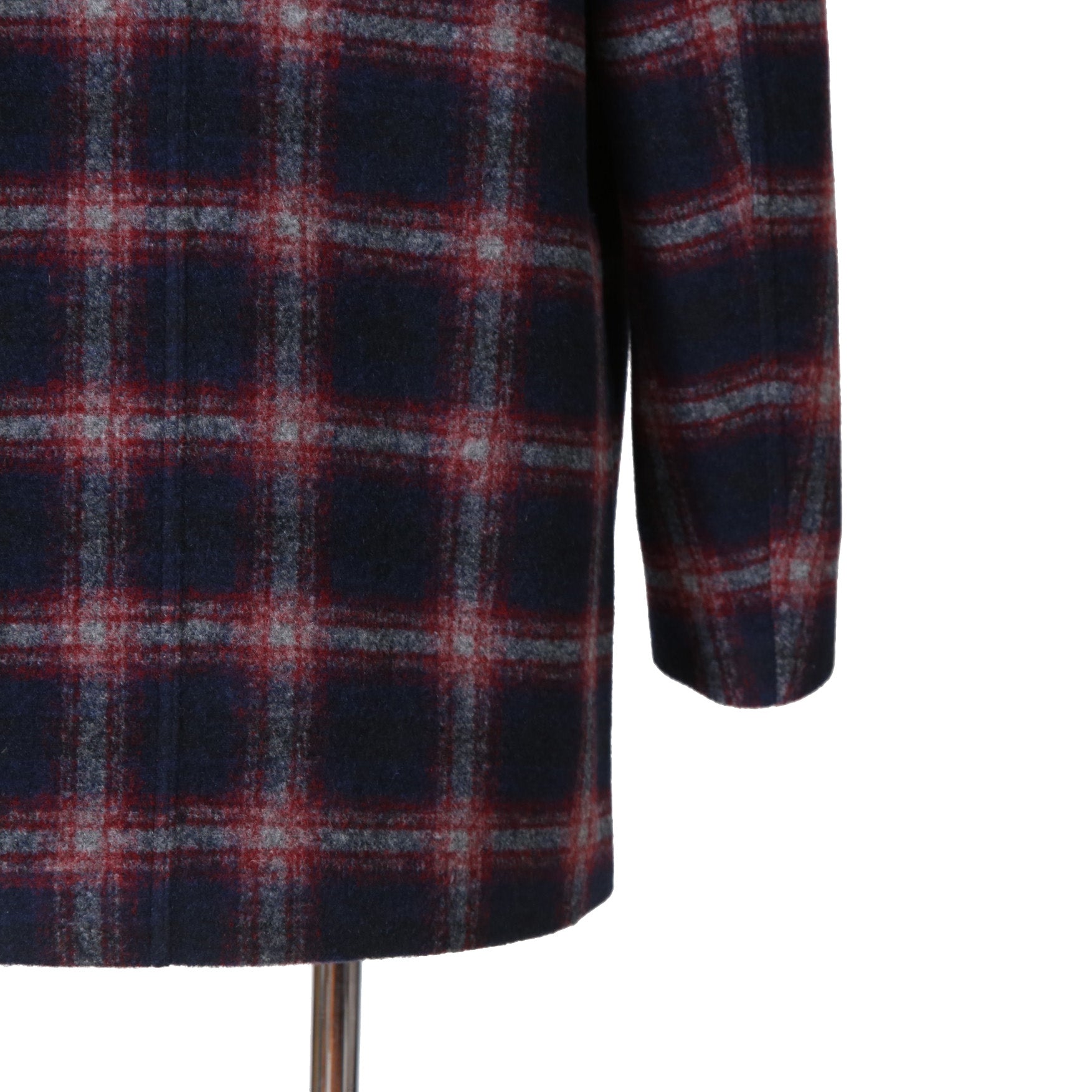 ETRO エトロ / 22AW チェック柄 ラシャ ウール混紡 コート / size 48 (マルチカラー)