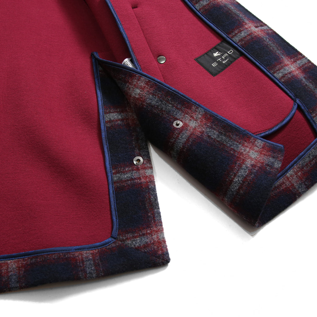 ETRO エトロ / 22AW チェック柄 ラシャ ウール混紡 コート / size 48 (マルチカラー)