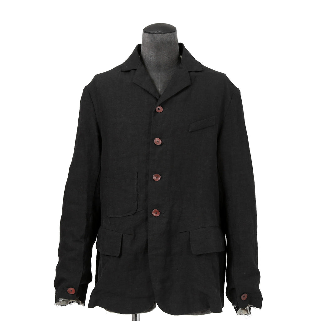 Peng Tai ペン タイ / 24SS 美品 Linen Sack Coat / size 46 (Black Ink)