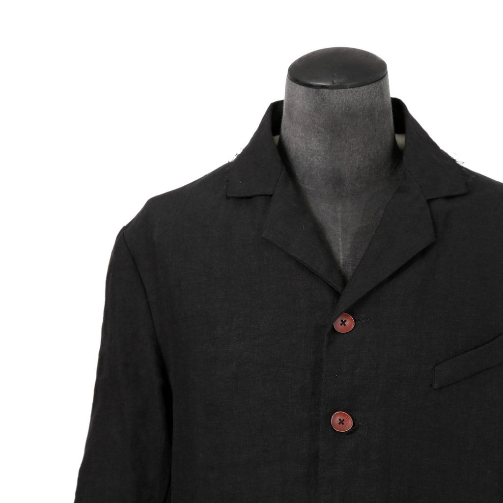 Peng Tai ペン タイ / 24SS 美品 Linen Sack Coat / size 46 (Black Ink)