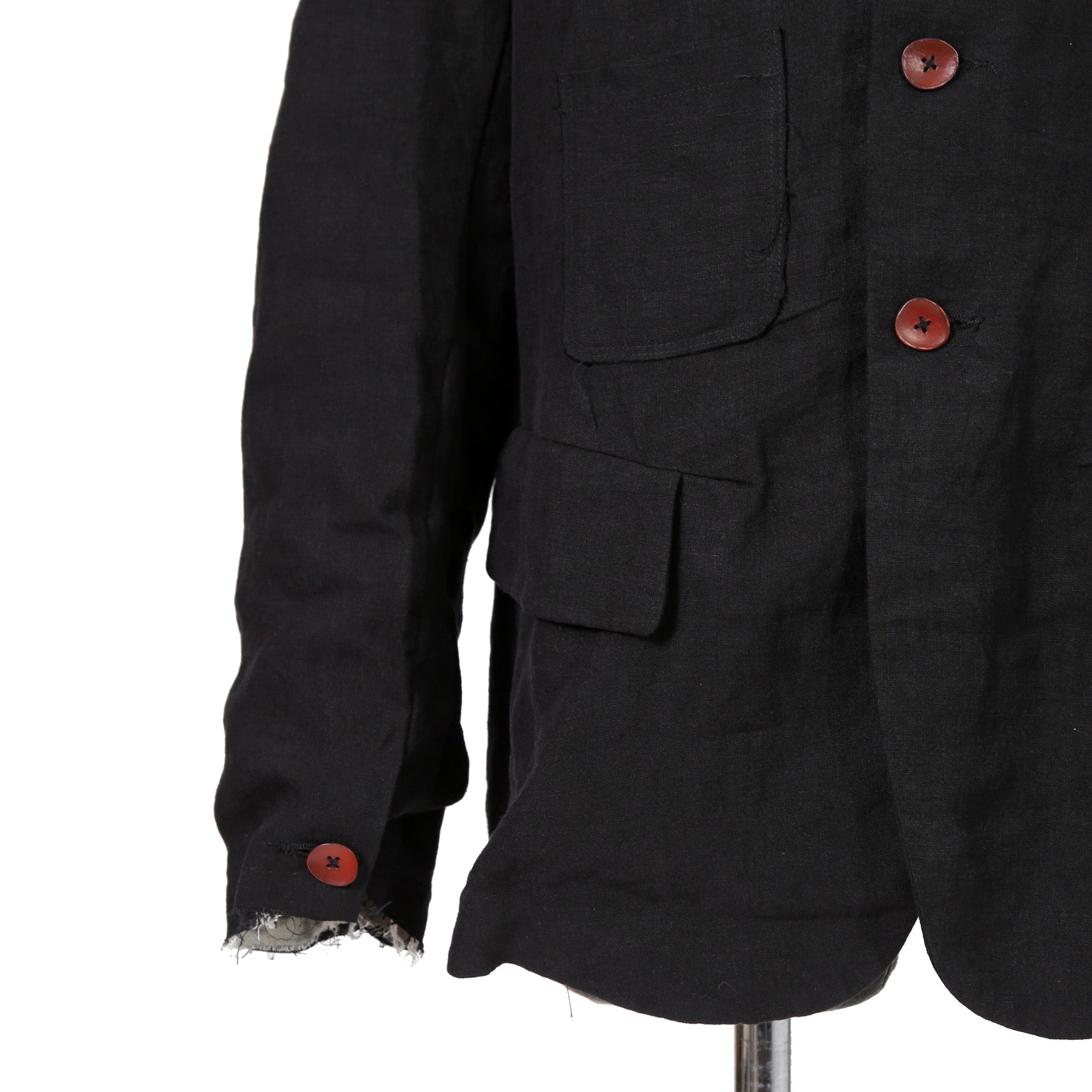 Peng Tai ペン タイ / 24SS 美品 Linen Sack Coat / size 46 (Black Ink)