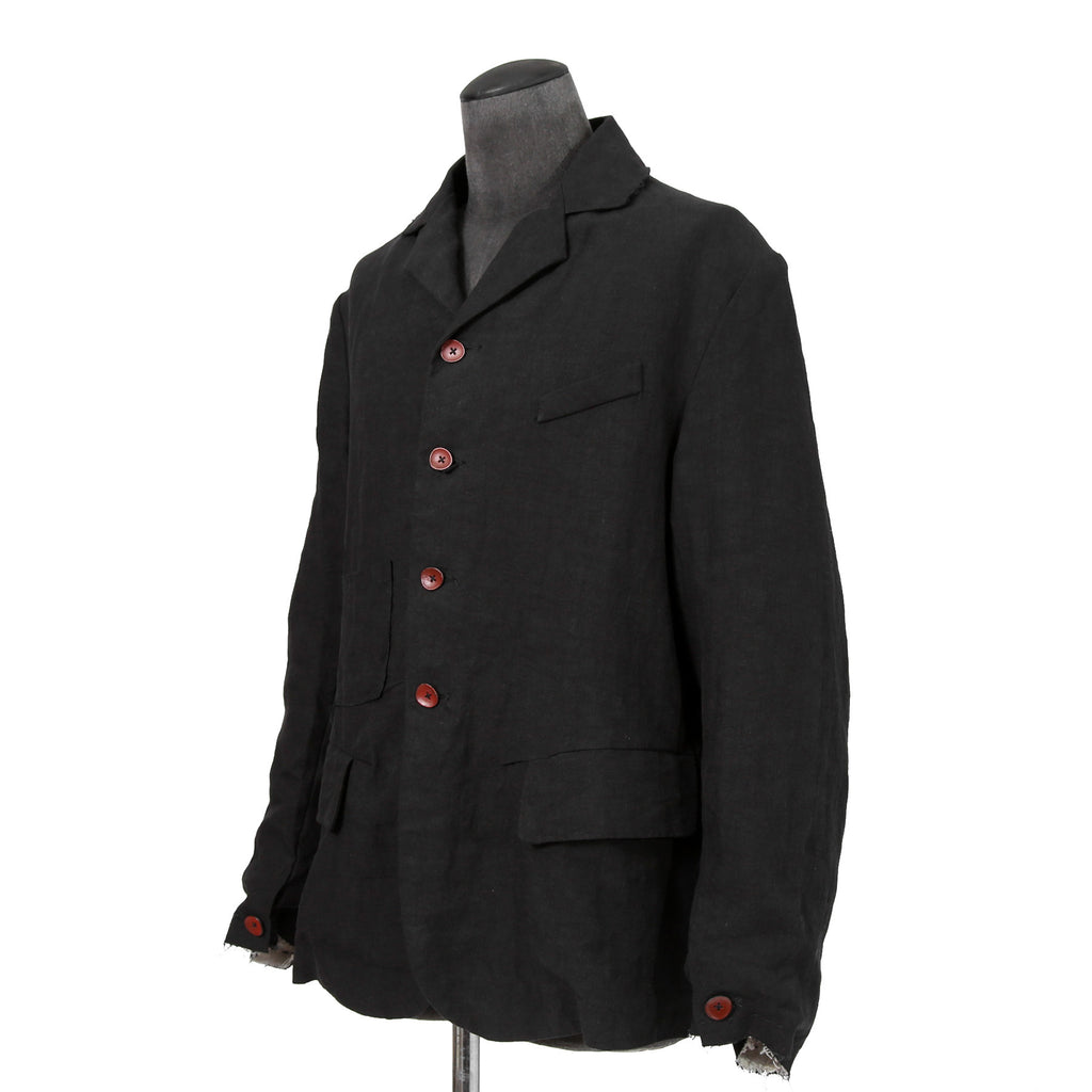 Peng Tai ペン タイ / 24SS 美品 Linen Sack Coat / size 46 (Black Ink)