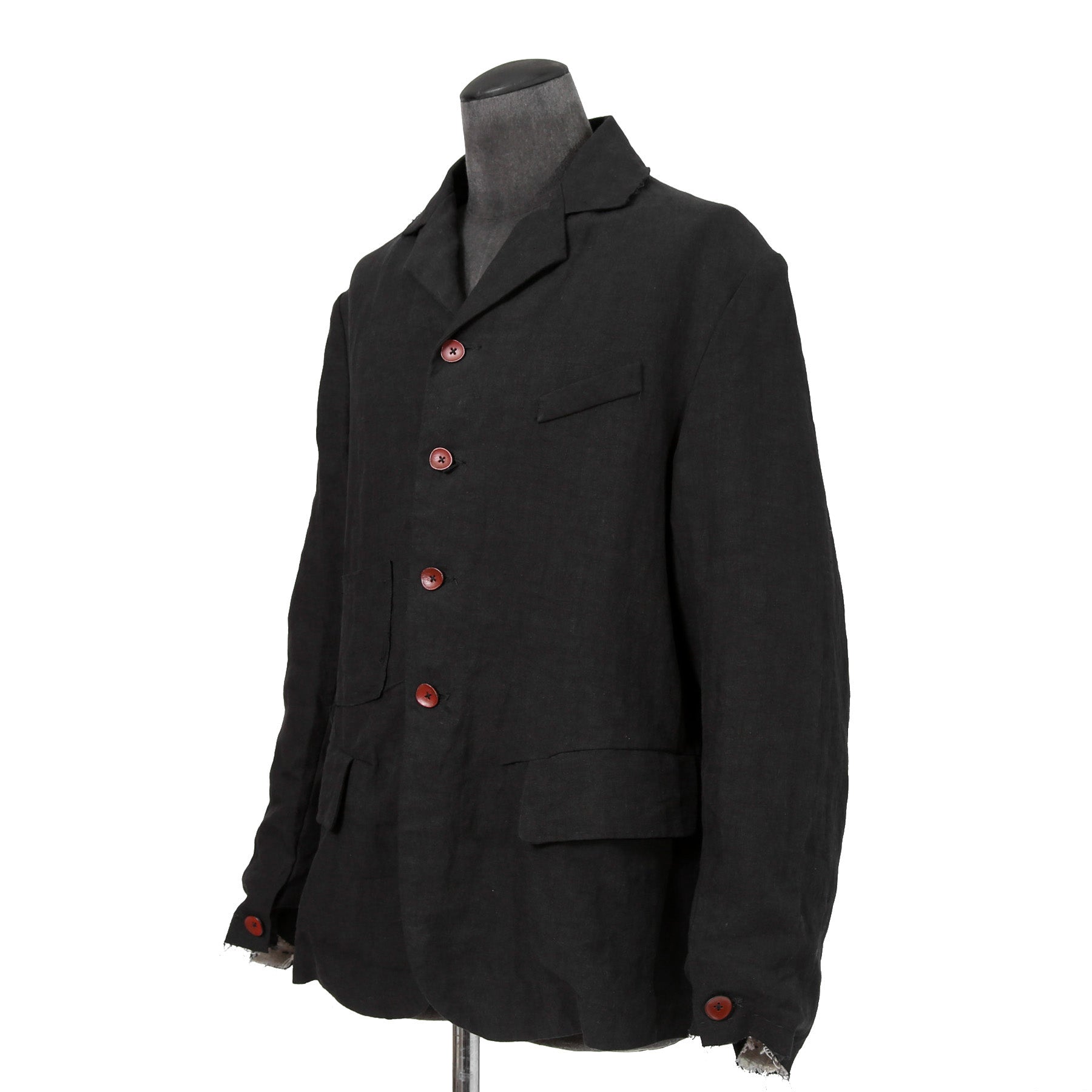 Peng Tai ペン タイ / 24SS 美品 Linen Sack Coat / size 46 (Black Ink)