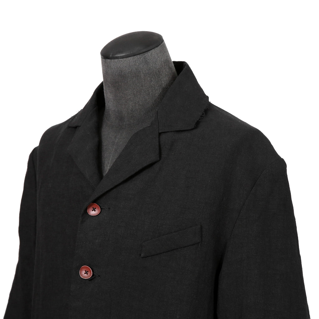 Peng Tai ペン タイ / 24SS 美品 Linen Sack Coat / size 46 (Black Ink)