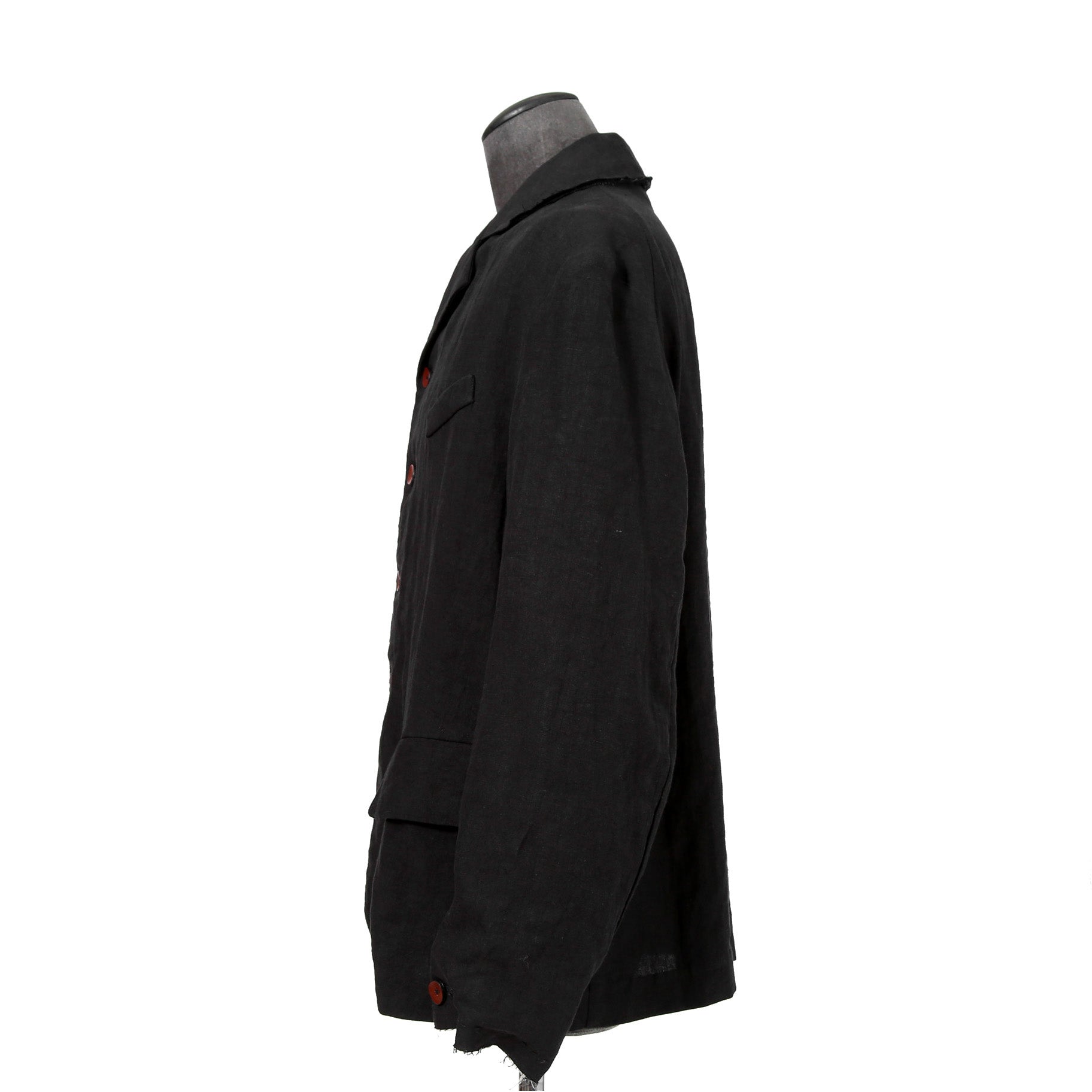 Peng Tai ペン タイ / 24SS 美品 Linen Sack Coat / size 46 (Black Ink)