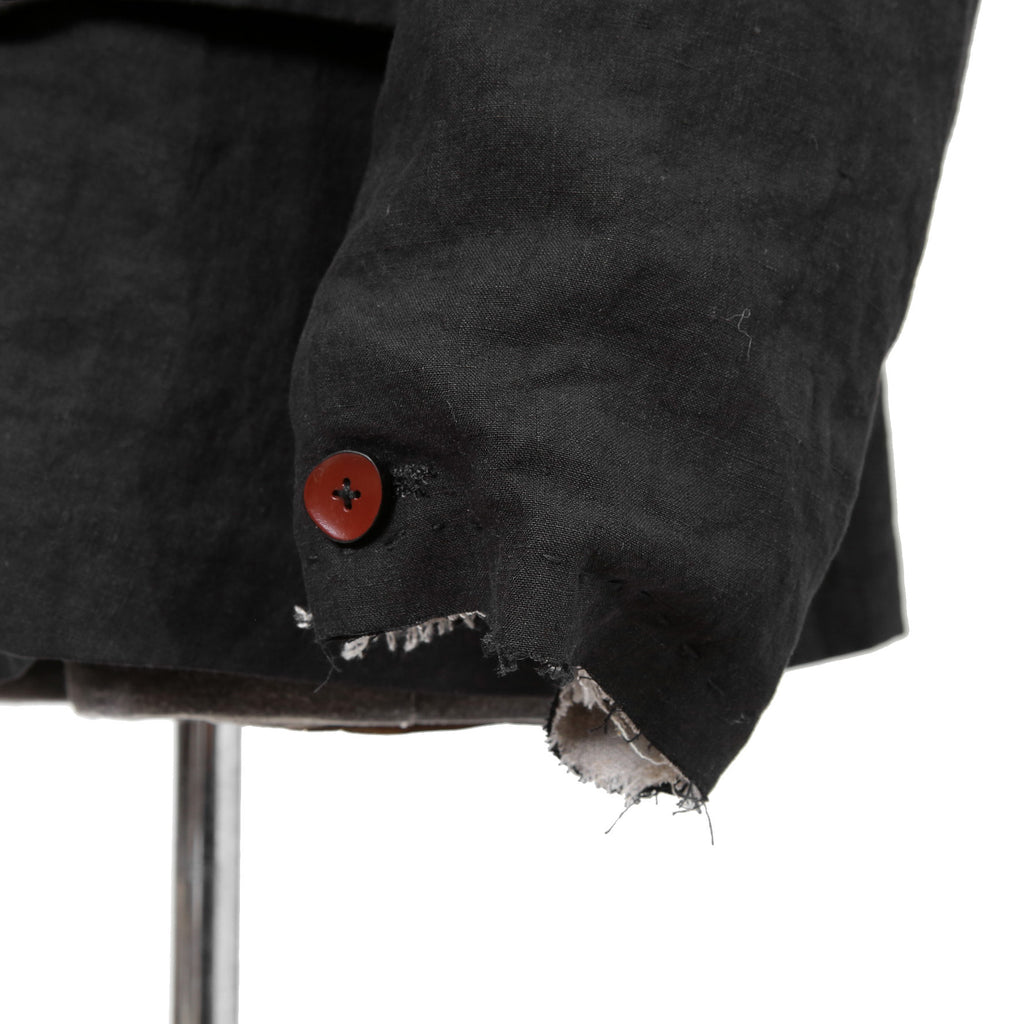 Peng Tai ペン タイ / 24SS 美品 Linen Sack Coat / size 46 (Black Ink)