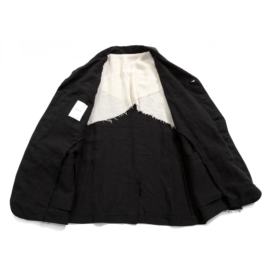 Peng Tai ペン タイ / 24SS 美品 Linen Sack Coat / size 46 (Black Ink)