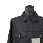 美品 LOUIS VUITTON ルイヴィトン / 21AW ヴァージル期 / ステープルライン DNA デニムジャケット / シャドー モノグラム / RM212Q E53 HLA55W / size 48 (INDIGO)