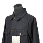 美品 LOUIS VUITTON ルイヴィトン / 21AW ヴァージル期 / ステープルライン DNA デニムジャケット / シャドー モノグラム / RM212Q E53 HLA55W / size 48 (INDIGO)