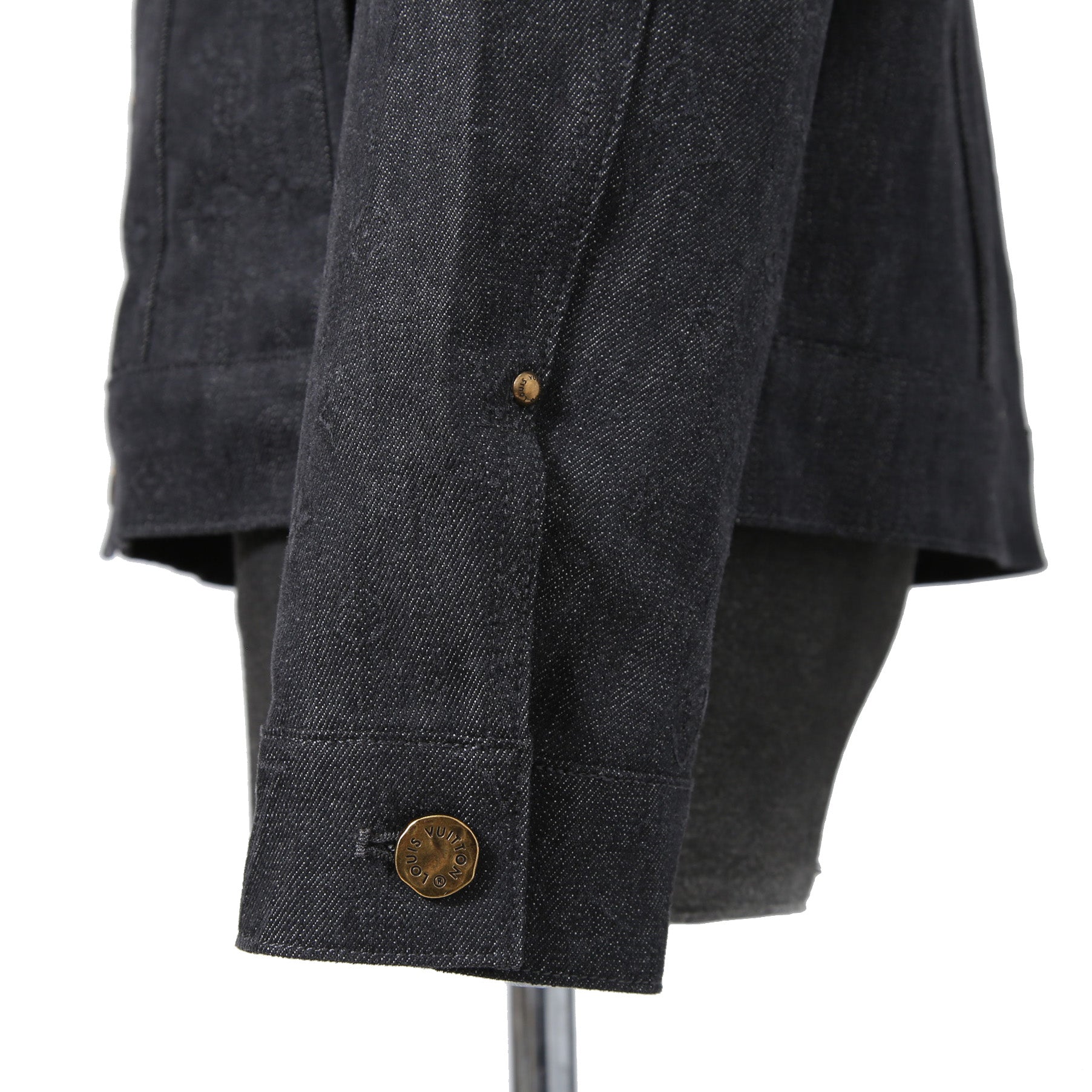 美品 LOUIS VUITTON ルイヴィトン / 21AW ヴァージル期 / ステープルライン DNA デニムジャケット / シャドー モノグラム / RM212Q E53 HLA55W / size 48 (INDIGO)
