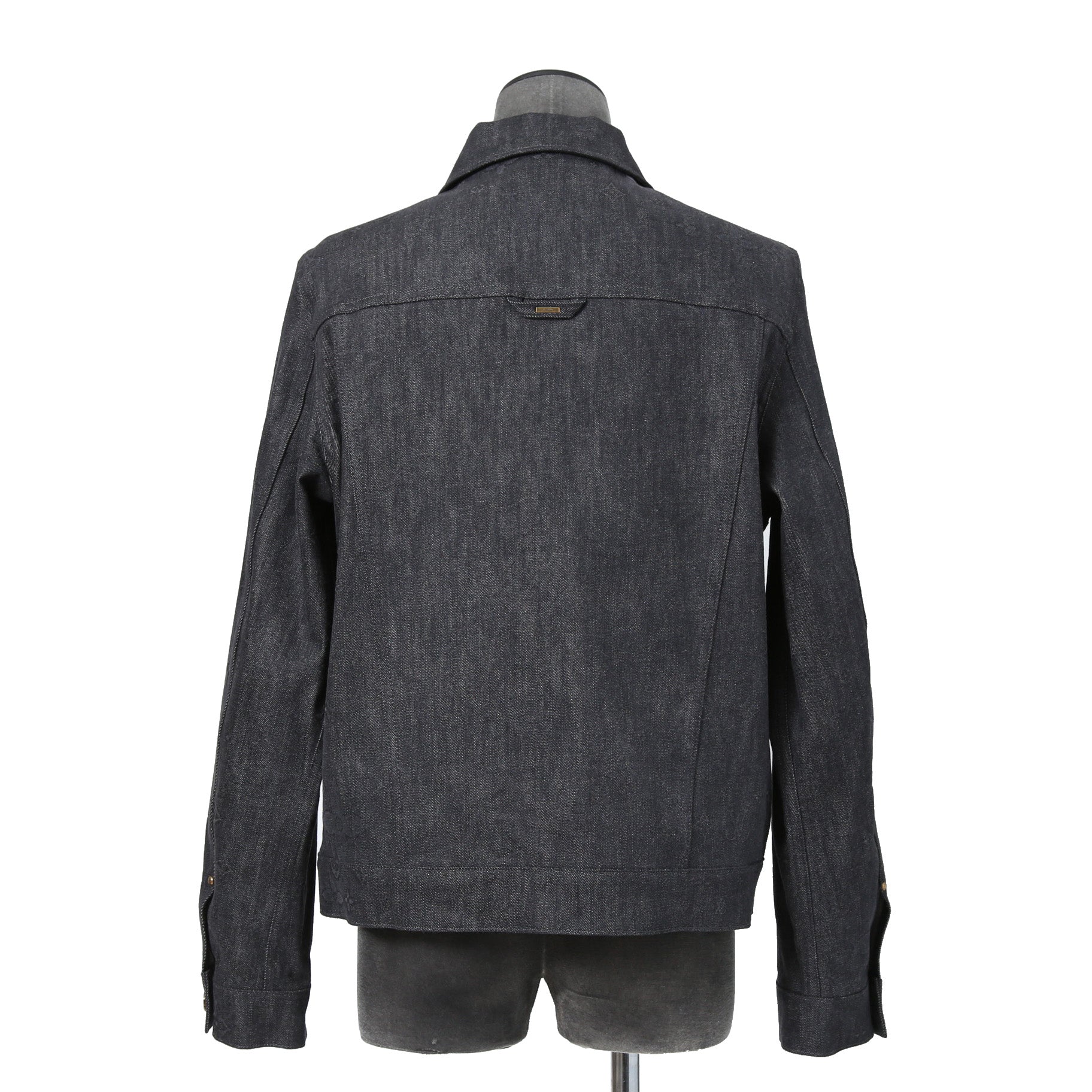 美品 LOUIS VUITTON ルイヴィトン / 21AW ヴァージル期 / ステープルライン DNA デニムジャケット / シャドー モノグラム / RM212Q E53 HLA55W / size 48 (INDIGO)