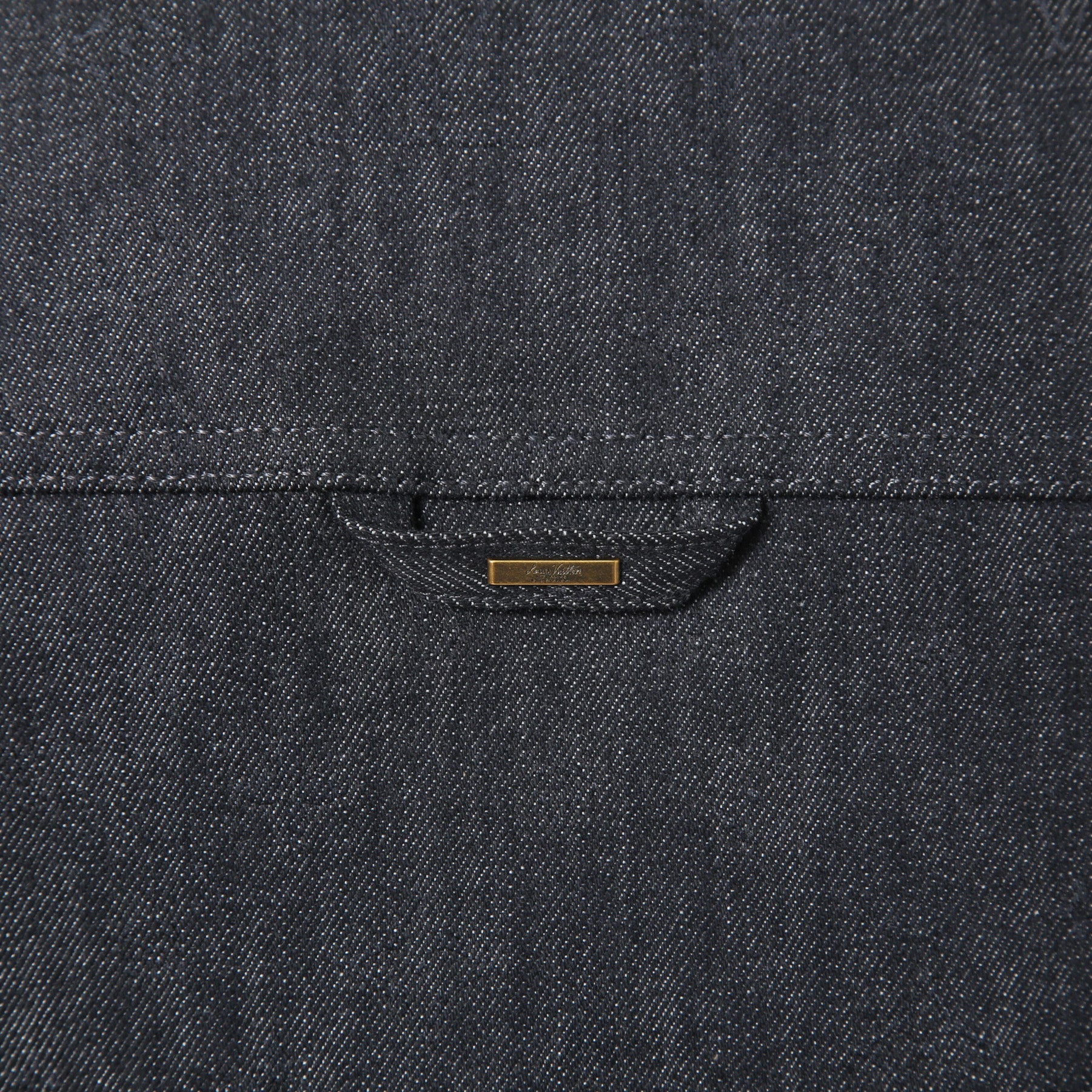 美品 LOUIS VUITTON ルイヴィトン / 21AW ヴァージル期 / ステープルライン DNA デニムジャケット / シャドー モノグラム / RM212Q E53 HLA55W / size 48 (INDIGO)