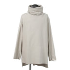 SUS-SOUS シュスー / カシミヤ混 ウールリネン ハイネック プルオーバー / 06-SS02614 / size 9 (IVORY)