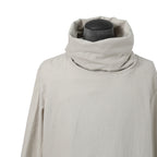 SUS-SOUS シュスー / カシミヤ混 ウールリネン ハイネック プルオーバー / 06-SS02614 / size 9 (IVORY)