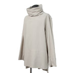 SUS-SOUS シュスー / カシミヤ混 ウールリネン ハイネック プルオーバー / 06-SS02614 / size 9 (IVORY)