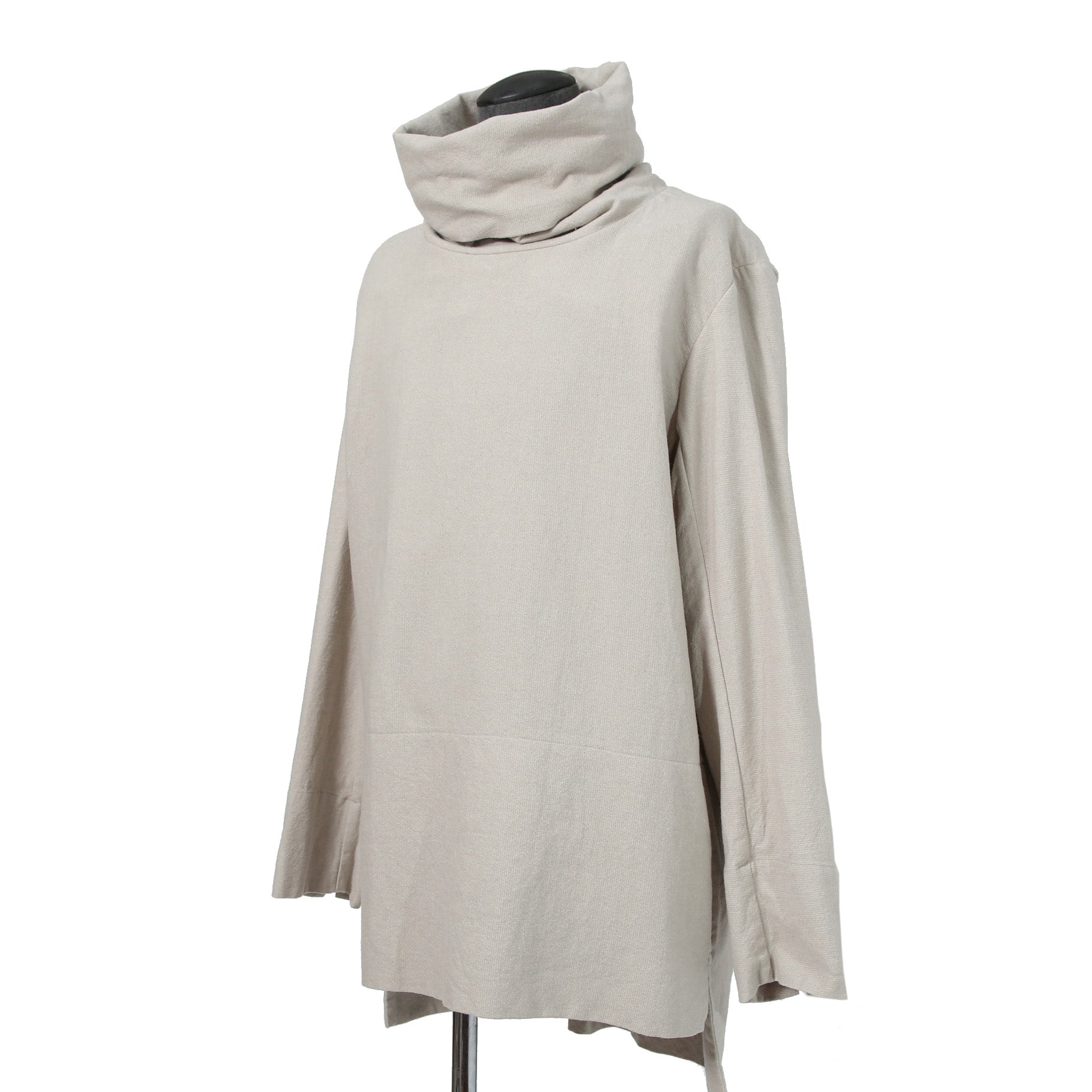 SUS-SOUS シュスー / カシミヤ混 ウールリネン ハイネック プルオーバー / 06-SS02614 / size 9 (IVORY)