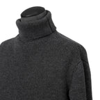 SUS-SOUS シュスー / 美品 フィッシャーマン ハイネック ニット / 06-SS01615 / size 7 (GRAY)