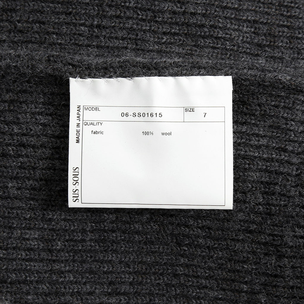 SUS-SOUS シュスー / 美品 フィッシャーマン ハイネック ニット / 06-SS01615 / size 7 (GRAY)