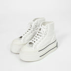 FENDI ×MARC JACOBS フェンディ マークジェイコブス /  ドミノ キャンバス ハイカット 厚底 スニーカー / size 40 (25cm) WHITE シューズ