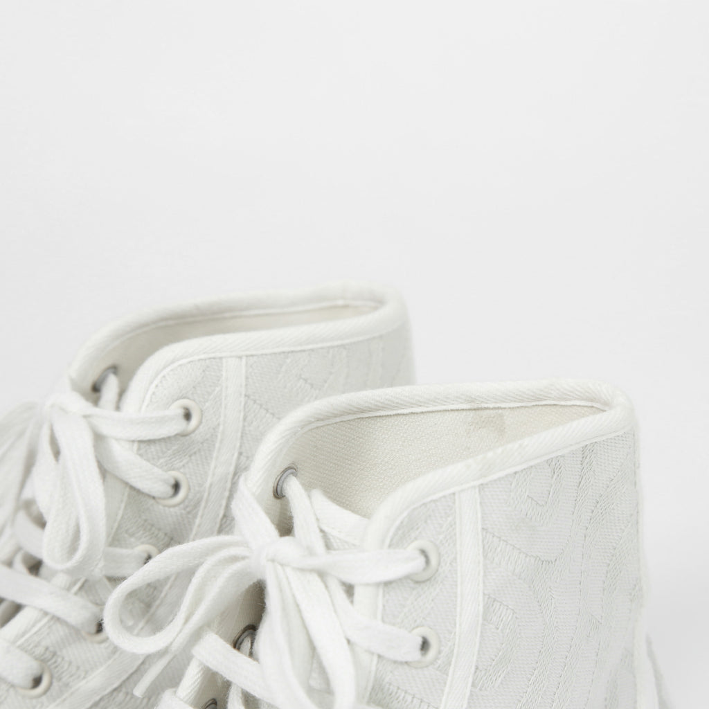 FENDI ×MARC JACOBS フェンディ マークジェイコブス /  ドミノ キャンバス ハイカット 厚底 スニーカー / size 40 (25cm) WHITE シューズ