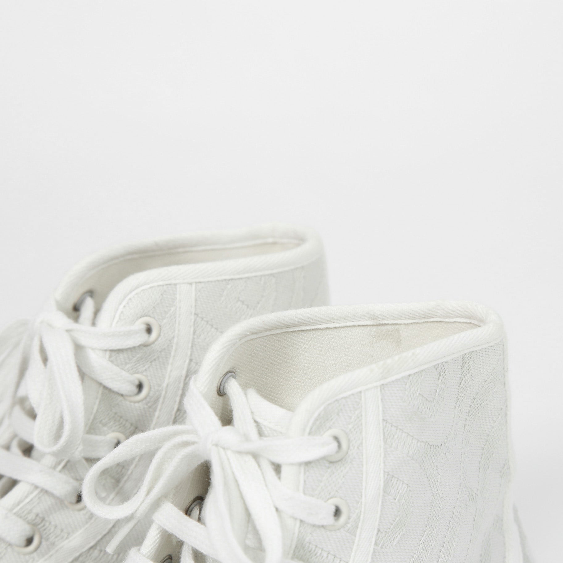 FENDI ×MARC JACOBS フェンディ マークジェイコブス /  ドミノ キャンバス ハイカット 厚底 スニーカー / size 40 (25cm) WHITE シューズ