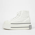 FENDI ×MARC JACOBS フェンディ マークジェイコブス /  ドミノ キャンバス ハイカット 厚底 スニーカー / size 40 (25cm) WHITE シューズ