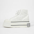 FENDI ×MARC JACOBS フェンディ マークジェイコブス /  ドミノ キャンバス ハイカット 厚底 スニーカー / size 40 (25cm) WHITE シューズ