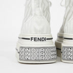 FENDI ×MARC JACOBS フェンディ マークジェイコブス /  ドミノ キャンバス ハイカット 厚底 スニーカー / size 40 (25cm) WHITE シューズ