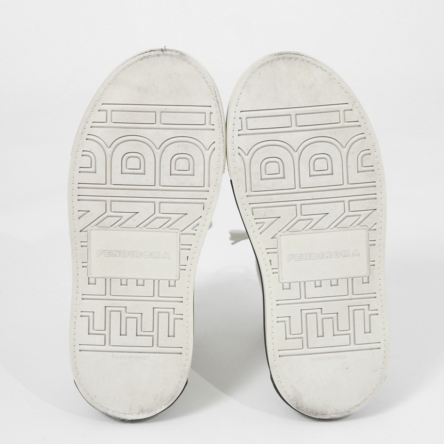 FENDI ×MARC JACOBS フェンディ マークジェイコブス /  ドミノ キャンバス ハイカット 厚底 スニーカー / size 40 (25cm) WHITE シューズ