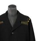 新品 Yohji Yamamoto Pour Homme / 22AW “THE SHOP” 限定  92-92 EMBROIDERY MELTON COAT / HE-C41-537 / 92年復刻 金刺繍 メルトンコート / size 1 (BALCK)