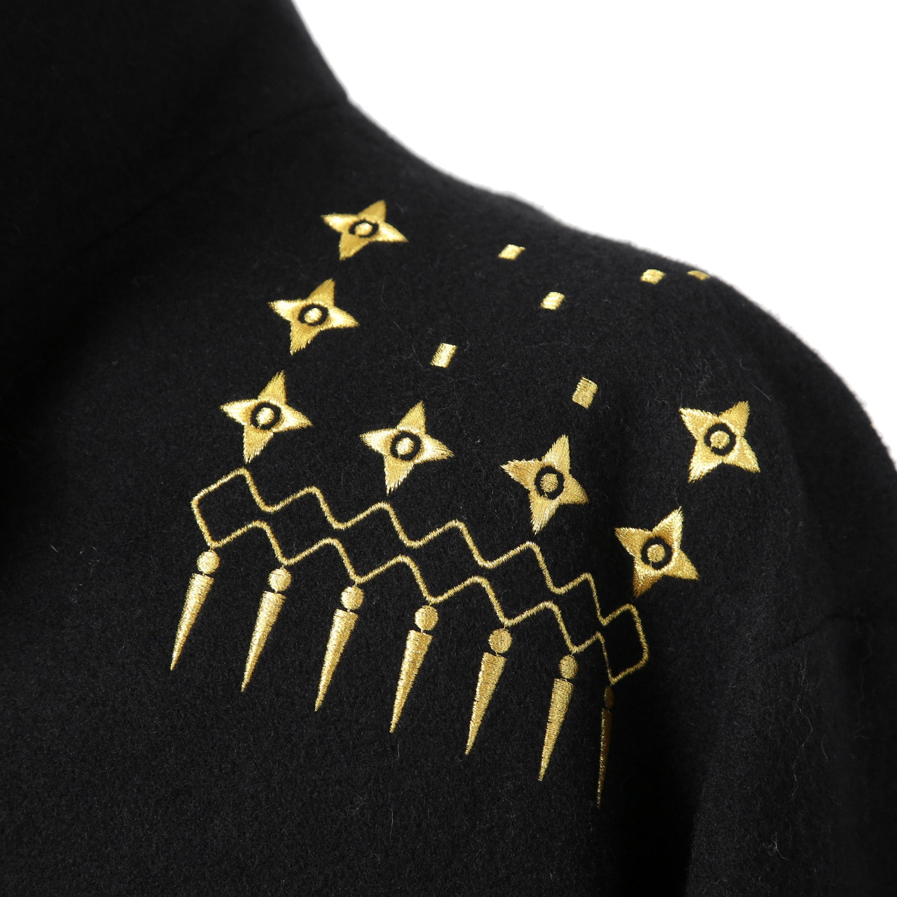 新品 Yohji Yamamoto Pour Homme / 22AW “THE SHOP” 限定  92-92 EMBROIDERY MELTON COAT / HE-C41-537 / 92年復刻 金刺繍 メルトンコート / size 1 (BALCK)