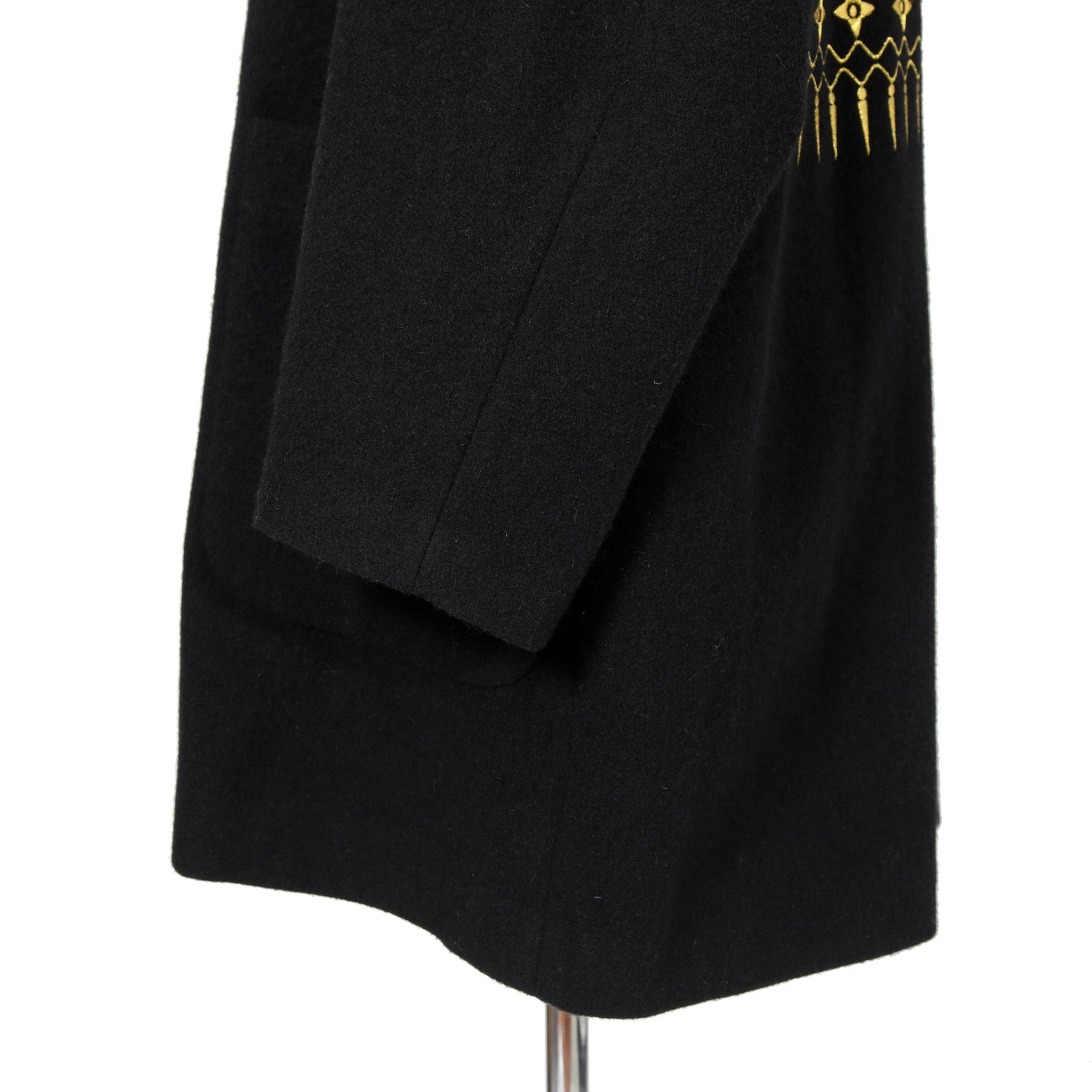 新品 Yohji Yamamoto Pour Homme / 22AW “THE SHOP” 限定  92-92 EMBROIDERY MELTON COAT / HE-C41-537 / 92年復刻 金刺繍 メルトンコート / size 1 (BALCK)