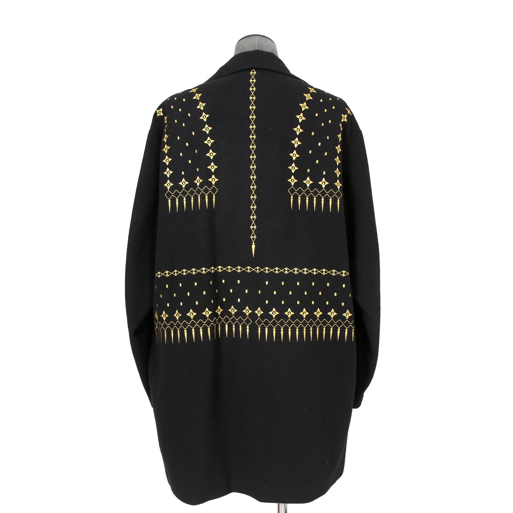 新品 Yohji Yamamoto Pour Homme / 22AW “THE SHOP” 限定  92-92 EMBROIDERY MELTON COAT / HE-C41-537 / 92年復刻 金刺繍 メルトンコート / size 1 (BALCK)