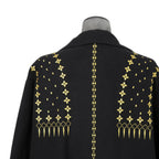 新品 Yohji Yamamoto Pour Homme / 22AW “THE SHOP” 限定  92-92 EMBROIDERY MELTON COAT / HE-C41-537 / 92年復刻 金刺繍 メルトンコート / size 1 (BALCK)