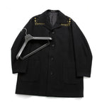 新品 Yohji Yamamoto Pour Homme / 22AW “THE SHOP” 限定  92-92 EMBROIDERY MELTON COAT / HE-C41-537 / 92年復刻 金刺繍 メルトンコート / size 1 (BALCK)