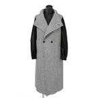 kiryuyrik キリュウキリュウ / 24AW 美品 Wrap Coat/ 袖革 ラップコート / size S (GRAY)