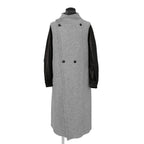 kiryuyrik キリュウキリュウ / 24AW 美品 Wrap Coat/ 袖革 ラップコート / size S (GRAY)