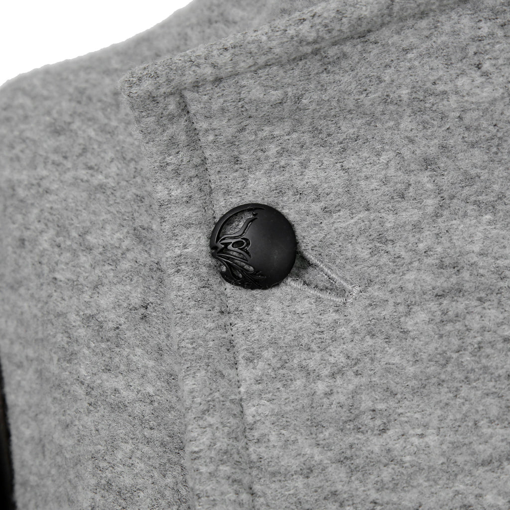 kiryuyrik キリュウキリュウ / 24AW 美品 Wrap Coat/ 袖革 ラップコート / size S (GRAY)