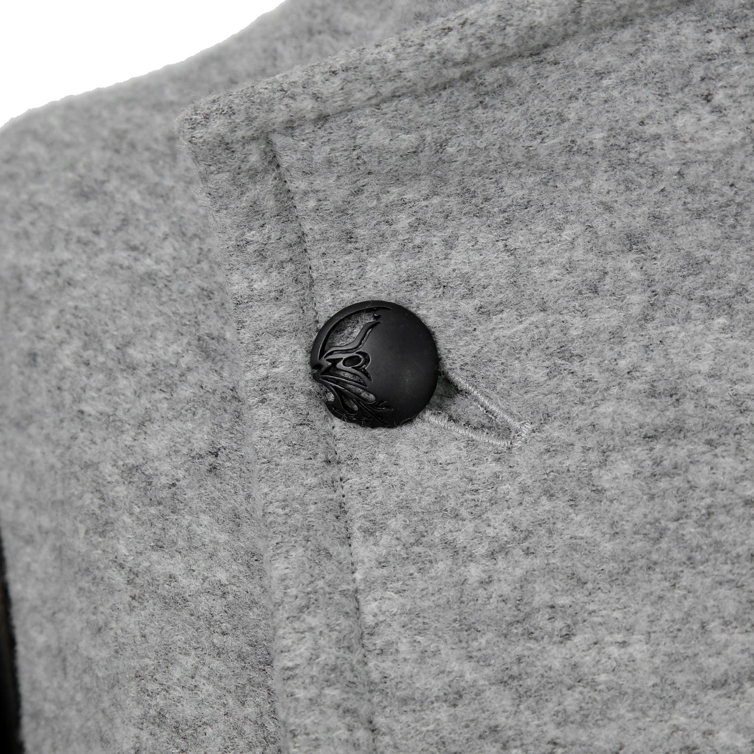 kiryuyrik キリュウキリュウ / 24AW 美品 Wrap Coat/ 袖革 ラップコート / size S (GRAY)