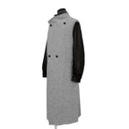 kiryuyrik キリュウキリュウ / 24AW 美品 Wrap Coat/ 袖革 ラップコート / size S (GRAY)