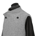 kiryuyrik キリュウキリュウ / 24AW 美品 Wrap Coat/ 袖革 ラップコート / size S (GRAY)