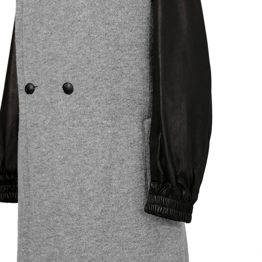 kiryuyrik キリュウキリュウ / 24AW 美品 Wrap Coat/ 袖革 ラップコート / size S (GRAY)