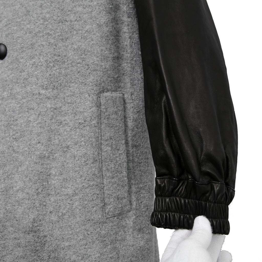 kiryuyrik キリュウキリュウ / 24AW 美品 Wrap Coat/ 袖革 ラップコート / size S (GRAY)