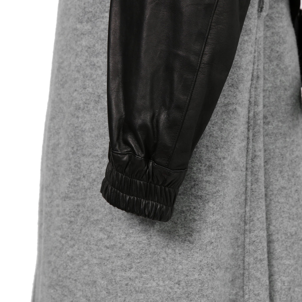 kiryuyrik キリュウキリュウ / 24AW 美品 Wrap Coat/ 袖革 ラップコート / size S (GRAY)