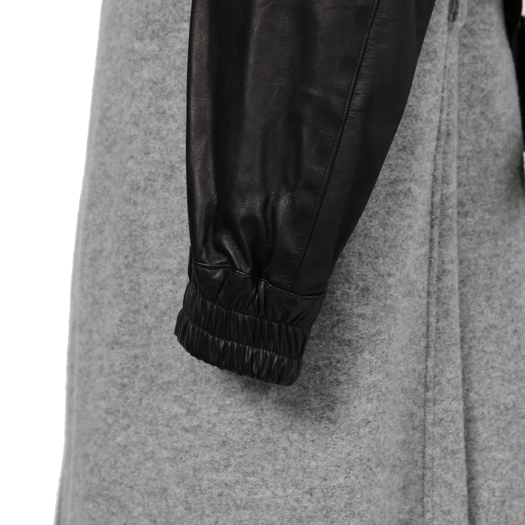 kiryuyrik キリュウキリュウ / 24AW 美品 Wrap Coat/ 袖革 ラップコート / size S (GRAY)