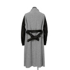 kiryuyrik キリュウキリュウ / 24AW 美品 Wrap Coat/ 袖革 ラップコート / size S (GRAY)
